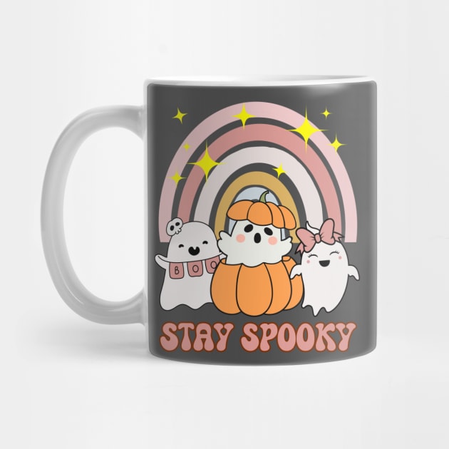 Stay Spooky Ghosts Boo Halloween Design by Luvv Designs